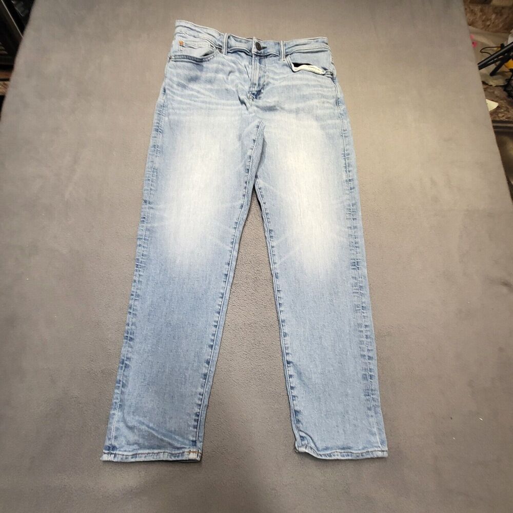American Eagle Jeans Mens 31x28 Blue Athletic Straight Stretch Distressed Denim